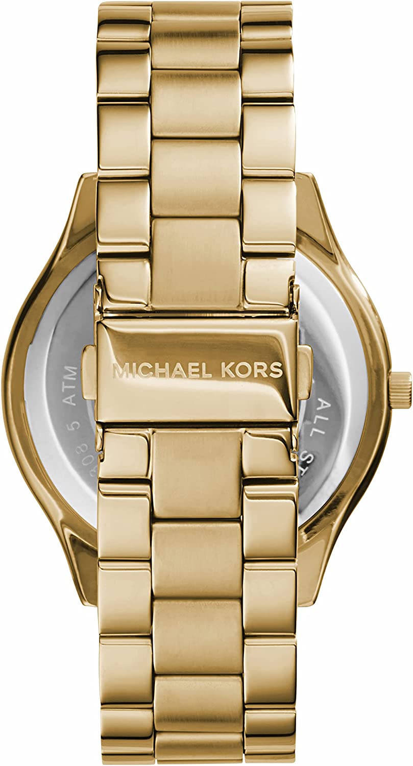 Michael Kors Women's Slim Runway Three-Hand Stainless Steel Quartz Watch - Image 5